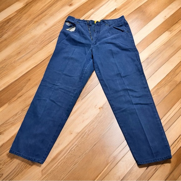 Cruise Control Jeans 32x34 Navy Blue Denim Pants Embroidered Logo Streetwear - Picture 5 of 13